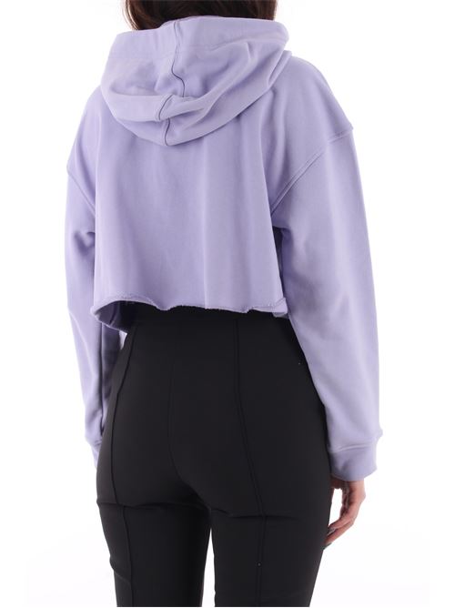 Elisabetta Franchi short lilac sweatshirt with logo ELISABETTA FRANCHI | MD04611E2.Q38